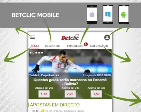 Betclic no Android e iPhone
