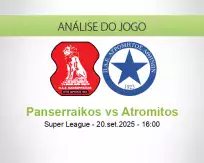 Prognóstico Panserraikos Atromitos (20 September 2025)