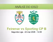 Prognóstico Feirense Sporting CP B (22 March 2026)