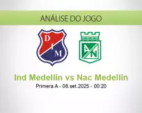 Prognóstico Ind Medellín Nac Medellín (08 September 2025)