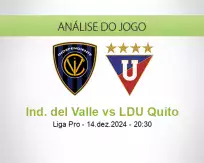 Prognóstico Ind. del Valle LDU Quito (14 December 2024)