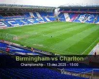 Prognóstico Birmingham Charlton (13 December 2025)