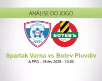 Prognóstico Spartak Varna Botev Plovdiv (15 February 2025)