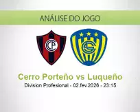 Prognóstico Cerro Porteño Luqueño (03 February 2026)