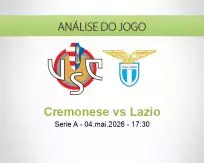 Prognóstico Cremonese Lazio (04 May 2026)