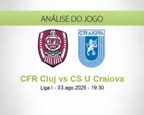 Prognóstico CFR Cluj CS U Craiova (03 August 2025)