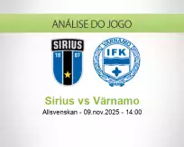Prognóstico Sirius Värnamo (09 November 2025)