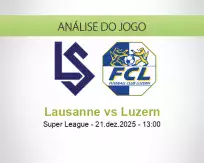 Prognóstico Lausanne Luzern (21 December 2025)