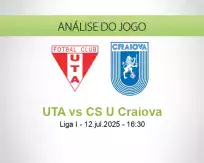 Prognóstico UTA CS U Craiova (12 July 2025)