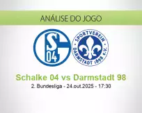 Prognóstico Schalke 04 Darmstadt 98 (24 October 2025)