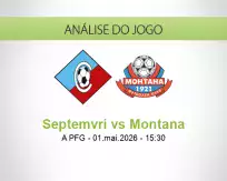 Prognóstico Septemvri Montana (01 May 2026)