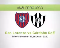 Prognóstico San Lorenzo Córdoba SdE (31 January 2026)