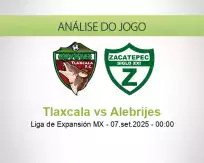 Prognóstico Tlaxcala Alebrijes (06 September 2025)