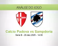 Prognóstico Calcio Padova Sampdoria (20 December 2025)