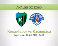 Prognóstico Kocaelispor Kasımpaşa (07 December 2025)