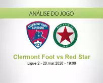 Prognóstico Clermont Foot Red Star (20 March 2026)