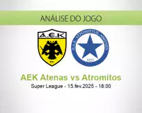 Prognóstico AEK Atenas Atromitos (15 February 2025)