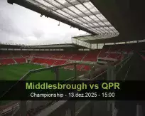 Prognóstico Middlesbrough QPR (13 December 2025)