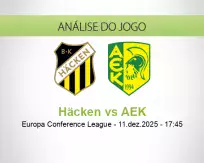 Prognóstico Häcken AEK (11 December 2025)