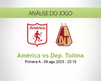 Prognóstico América Dep. Tolima (10 August 2025)