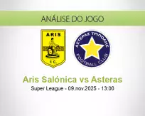 Prognóstico Aris Salónica Asteras (09 November 2025)