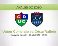 Prognóstico Unión Comercio César Vallejo (05 April 2026)