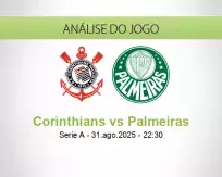 Prognóstico Corinthians Palmeiras (31 August 2025)