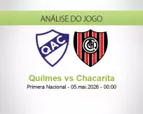 Prognóstico Quilmes Chacarita (05 May 2026)