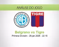 Prognóstico Belgrano Tigre (30 January 2026)