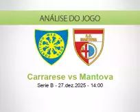 Prognóstico Carrarese Mantova (27 December 2025)