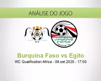 Prognóstico Burquina Faso Egito (09 September 2025)