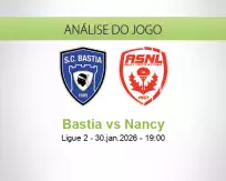 Prognóstico Bastia Nancy (30 January 2026)