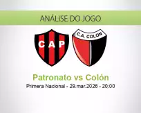 Prognóstico Patronato Colón (29 March 2026)