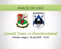 Prognóstico Llanelli Town Haverfordwest (26 September 2025)