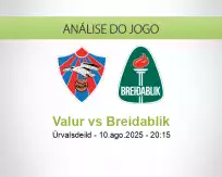 Prognóstico Valur Breidablik (10 August 2025)