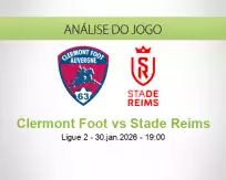 Prognóstico Clermont Foot Stade Reims (30 January 2026)