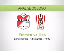 Prognóstico Emmen Oss (12 September 2025)