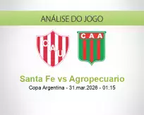 Prognóstico Santa Fe Agropecuario (31 March 2026)