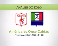 Prognóstico América Once Caldas (30 January 2026)