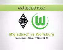 Prognóstico M'gladbach Wolfsburg (13 December 2025)