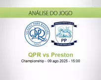 Prognóstico QPR Preston (09 August 2025)