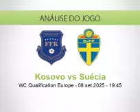 Prognóstico Kosovo Suécia (08 September 2025)