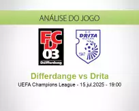 Prognóstico Differdange Drita (15 July 2025)