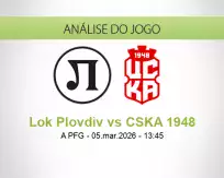 Prognóstico Lok Plovdiv CSKA 1948 (05 March 2026)
