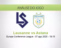 Prognóstico Lausanne Astana (07 August 2025)