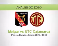 Prognóstico Melgar UTC Cajamarca (04 May 2026)