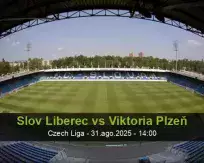 Prognóstico Slov Liberec Viktoria Plzeň (31 August 2025)