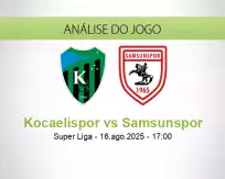 Prognóstico Kocaelispor Samsunspor (16 August 2025)