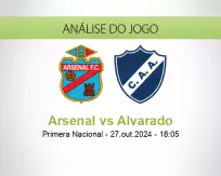 Prognóstico Arsenal Alvarado (27 October 2024)