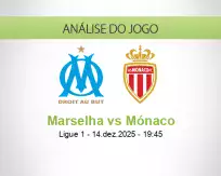 Prognóstico Marselha Mónaco (14 December 2025)